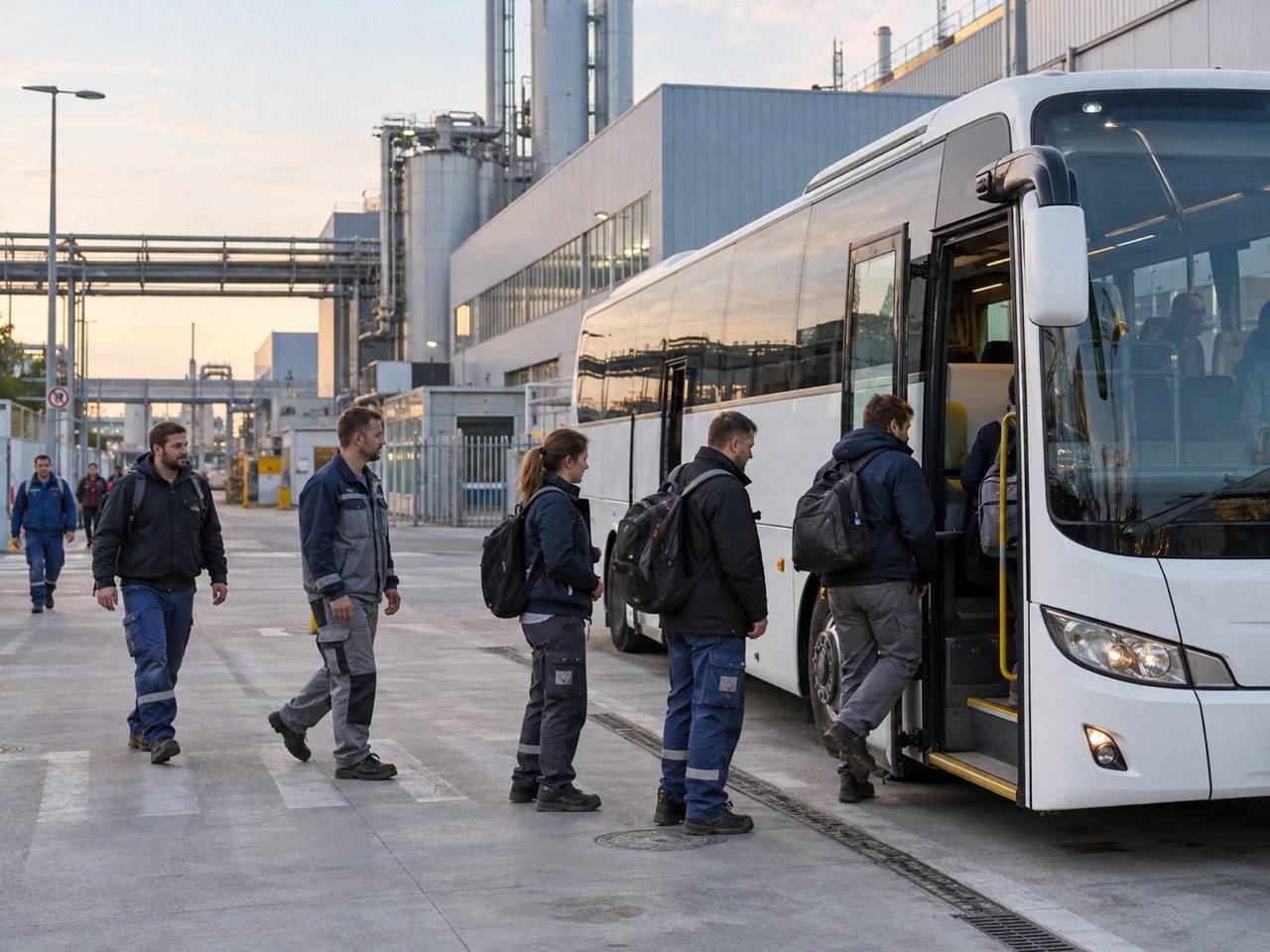 transport la muncă. AI-gen img